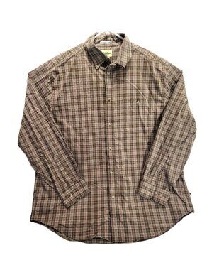 Gander Mountain Men’s XL Plaid Button Down Shirt 100% Cotton